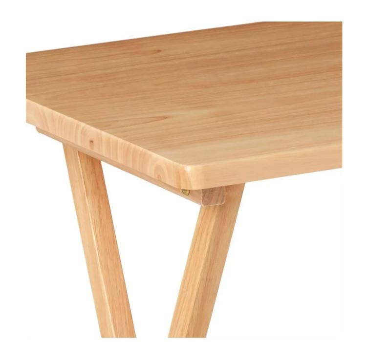 Indoor Single Folding TV Tray Table Natural L 19 x W 15 x H 26 inches.