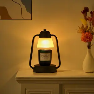 Laurel Taylor Candle Warmer Lamp - Same Great Scents, No Flame Electric Candle Warmer with Dimmable Candle Light,Electric Candle Melter, Compatible with Small and Large Candles  Aromatic Candle Holders for Home Decoration (Gold)