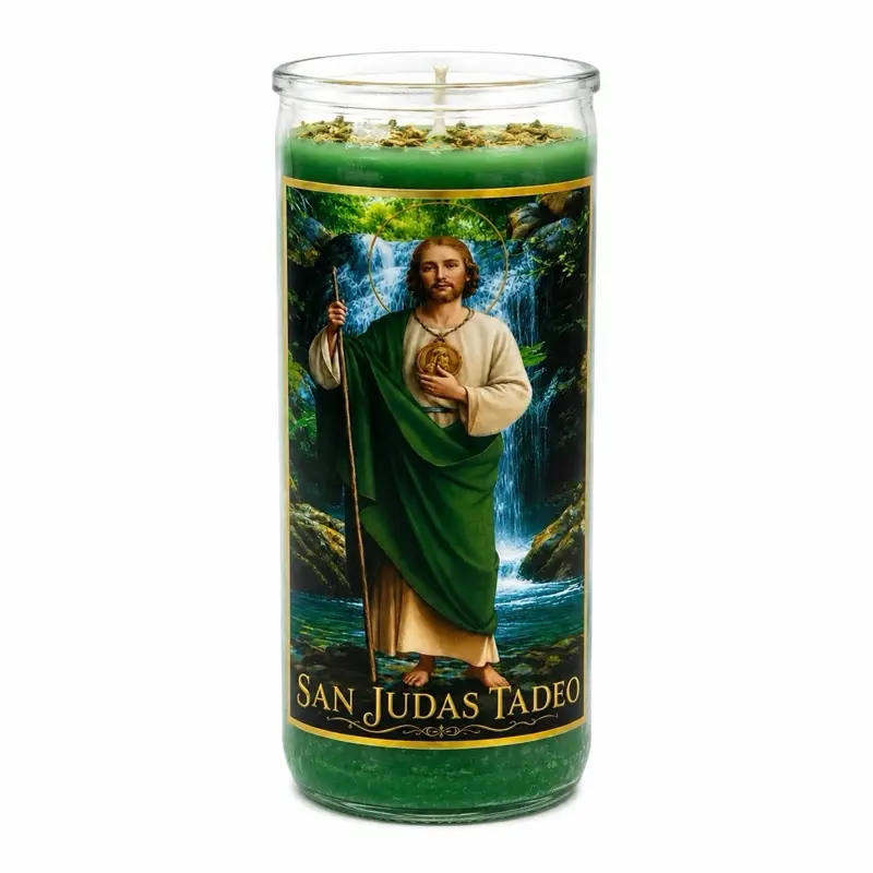 San Judas Tadeo, vela de 14 días, siete colores Religious