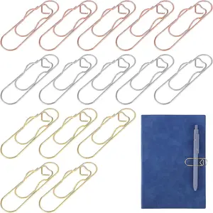 15Pack Heart Paper Clips, Paperclip Pen Holder for Notebooks and Notepads and Office Supplies (, , Rose )