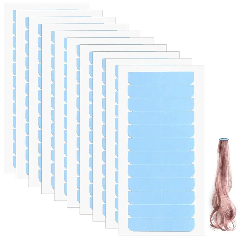 240 PCS Hair Extension Tape Double Sided Super Sticky Sweat Proof Long Lasting Hair Tape, Adhesive Replacement Tape for Hair Extensions, Human Hair Tape Tabs Tape in Tape Extension Replacement Wig Tape, Hair Extension Tape for Wigs