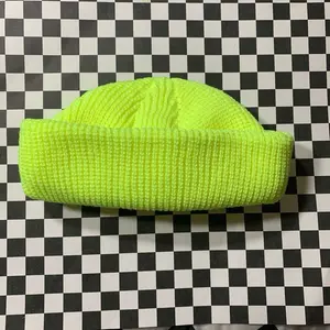 Volt Fisherman Beanie - Short Fitting Street Style Beanie for Men, Designed to Cover Crown Above Ears, Knitted Hat