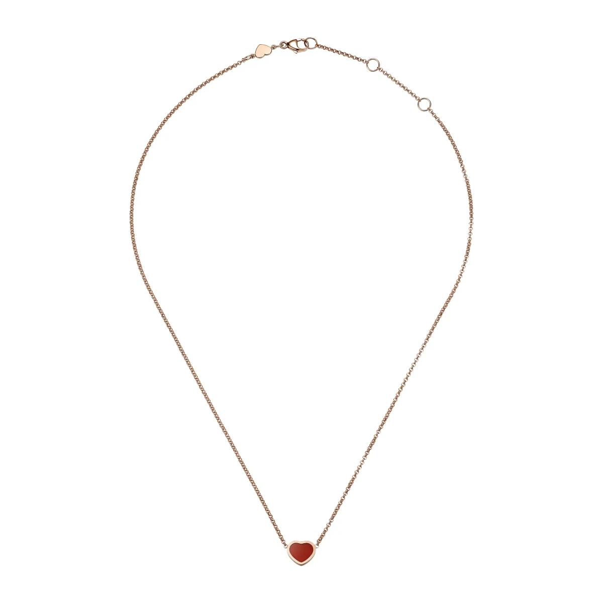 Timeless Rose Gold Red High Quality Heart Necklace Modern Style Everyday Luxury Staple