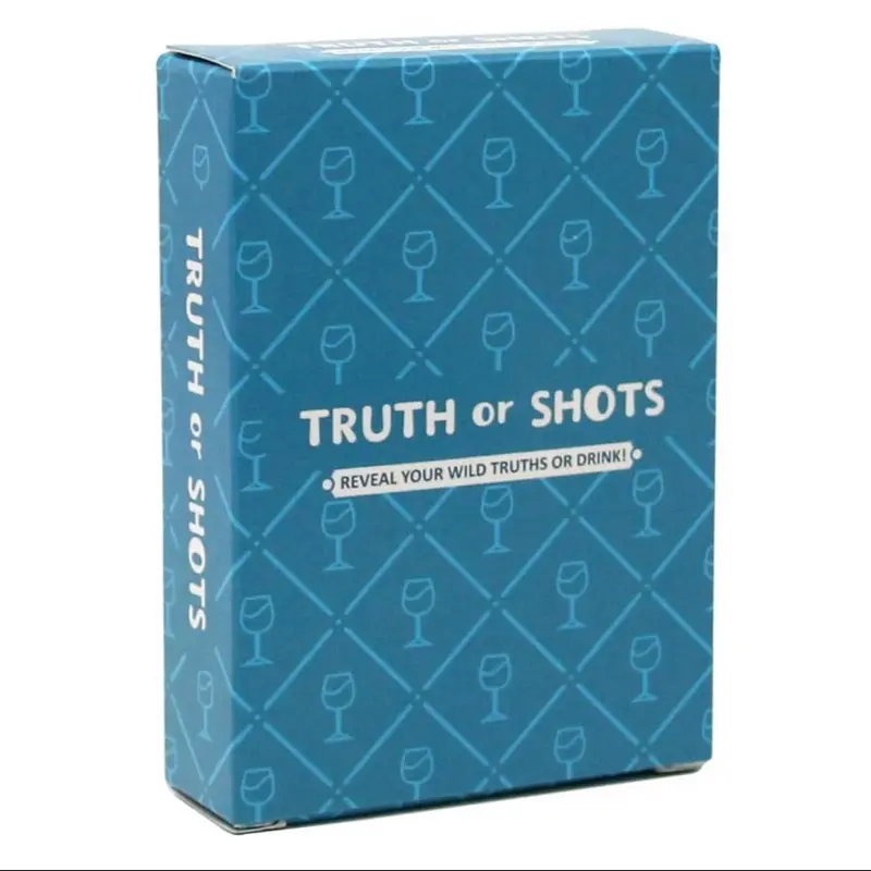 Truth or Shots 1pc Party Social Fun Dare To Venture Challenge Table Game Cards - Interactive Board Game for Parties, Holidays, and Gifts