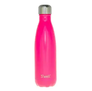 Starbucks x S'well 17 Oz Hot Pink Water Bottle Stainless Steel Thermos Double Wall Insulated 24H Cold 12H Hot