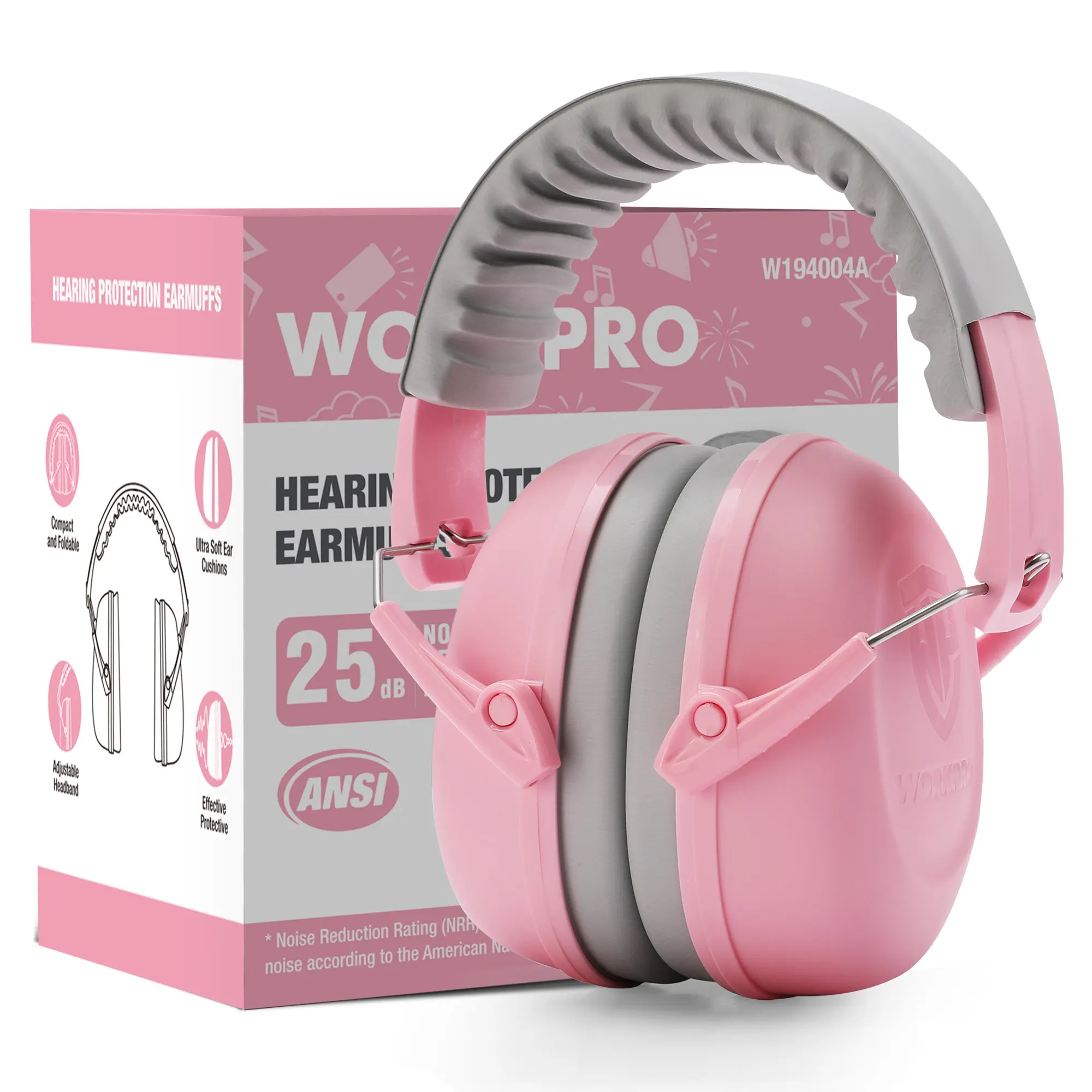 #summersale WORKPRO Noise Cancelling Headphones for Kids, NRR 25dB Kids Ear Protection, Autism Noise Reduction Ear Muffs