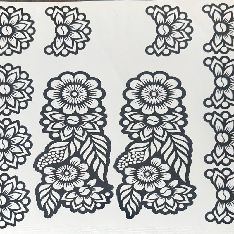 Henna Stencils -  Full hand design for temporary Henna tattoos. Unique Patterns, Suitable for Various Occasions and Events