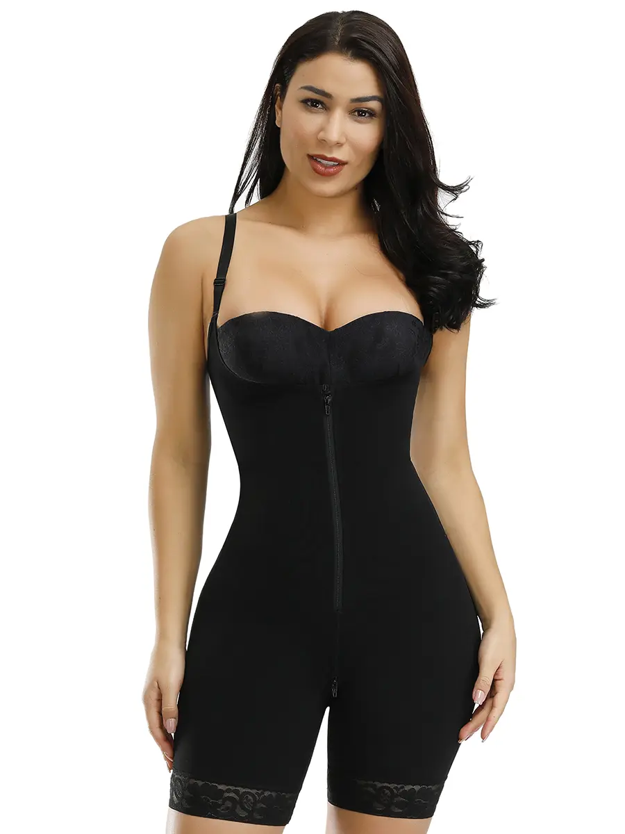 Graydi Women's Seamless Full Body Shapewear with Front Zipper