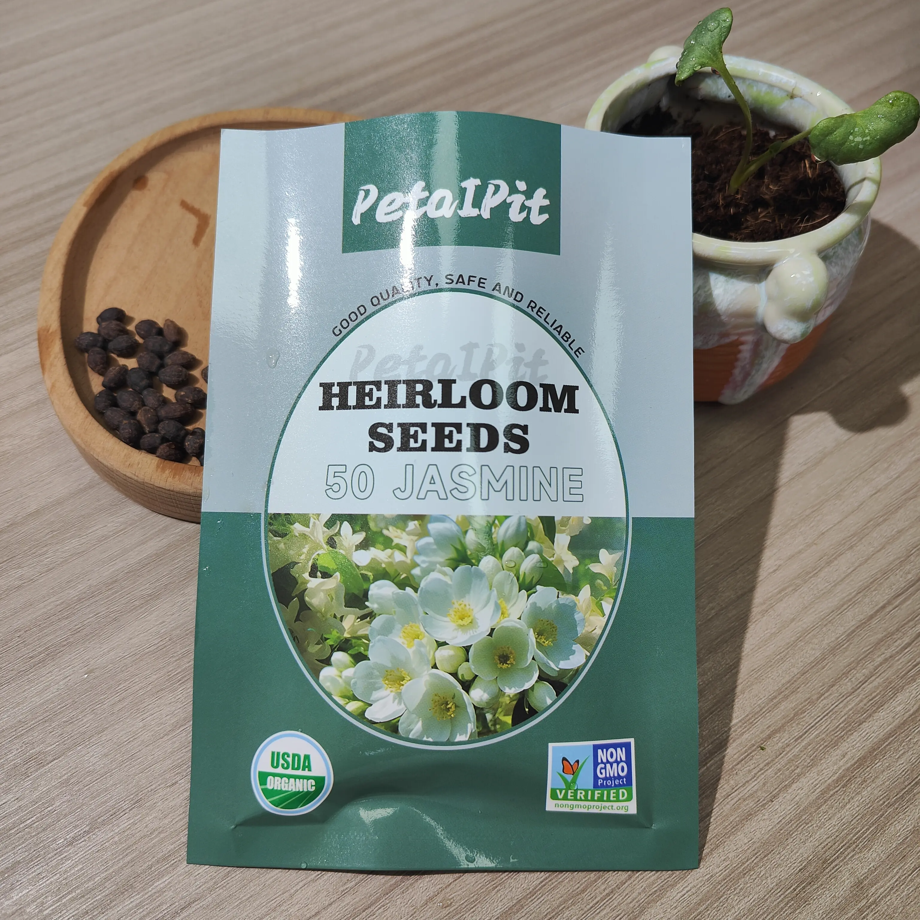 For 50 Non-GMO Fragrant Jasmine Seeds - Pleasant aroma, Suitable for Small Gardens, Patios, Balconies & Indoor Cultivation, Low-Maintenance Outdoor Ornamental Flowers, Top Choice for Horticulture.