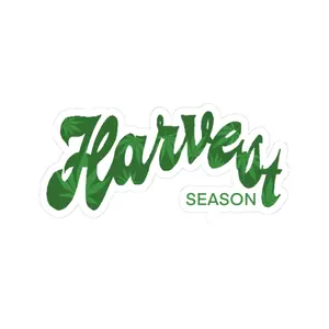 Harvest Season Green and Light Green Sticker
