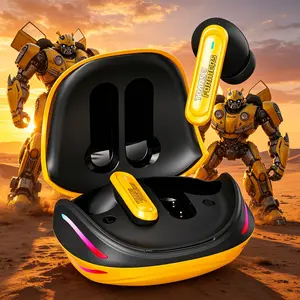 TRANSFORMERS TF-T10 Pro Comfy Earbuds Bluetooth 6.0 with 13mm Drivers for Clear Calls Secure Fit In-ear Design Music Gaming Modes Noise Cancellation Daily Commute Headphones Wireless tiktokshopspringglowup tws