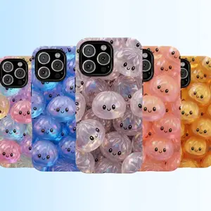 8 Ops Glitter Dumpling Phone Case – Protective Cover for iPhone & Samsung