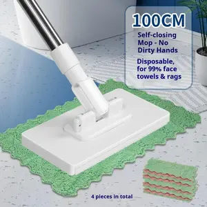 1pc Automatic Hand-Free Mop, Reusable Face Towel Holder, Lazy Home Cleaning Tool, No Wash Cloth Mop, Efficient Household Cleaner