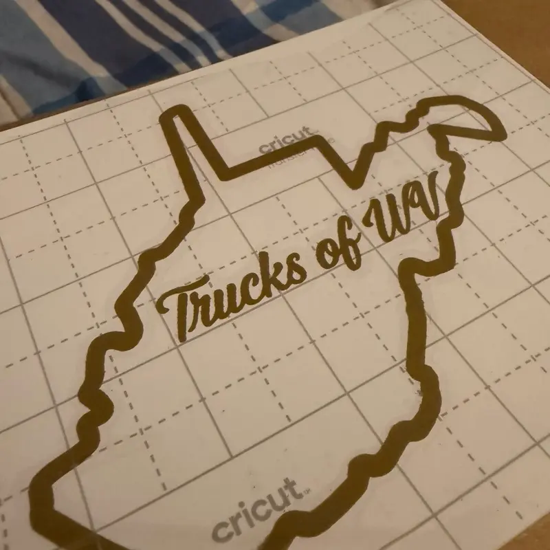 OG Bronze Gold Trucks Of WV Sticker