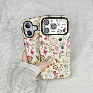 Artistic Phone Case Compatible with iPhone 17/16/15/14/13 Pro Max and Pro Plus Dual-layer shock-resistant design with a unique, niche, and luxurious artistic aesthetic