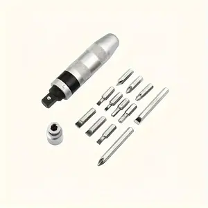 13pcs/set Impact Screwdriver Set Screw Extractor, Screwdriver With Chisel Bits, Multi-functional Screw Remover, Repair Tool