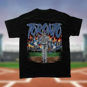 [SALE UP TO 51%] Toronto Baseball Vintage Graphic T Shirt, Toronto Skeleton Baseball Sweatshirt, Hoodie - Bootleg Retro Toronto Blue Sportswear