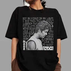 La Bamba Retro Movie Merch Graphic T-Shirt, Bob Vintage Style 90s Y2K Shirt, Gift For Men's Women's, Top Menswear Streetwear Crewneck Tshirt Casual Fit Chic Black