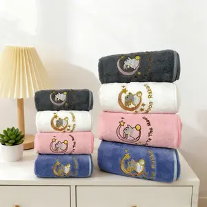 2PCS Towel & Bath Towel Set - 35x75cm Towel + 70x140cm Bath Towel, Embroidered Pattern, Super Absorbent Quick-Drying, Soft & Skin-Friendly, Ideal for Home & Travel