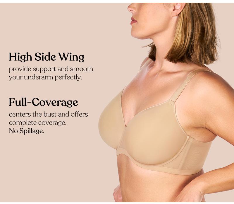 HSIA AirMesh honeycomb-cup Plus Size Full Coverage Mesh Lightly Padded Lined Adjustable Straps Underwire T-Shirt Bra TikTokShopBlackFriday