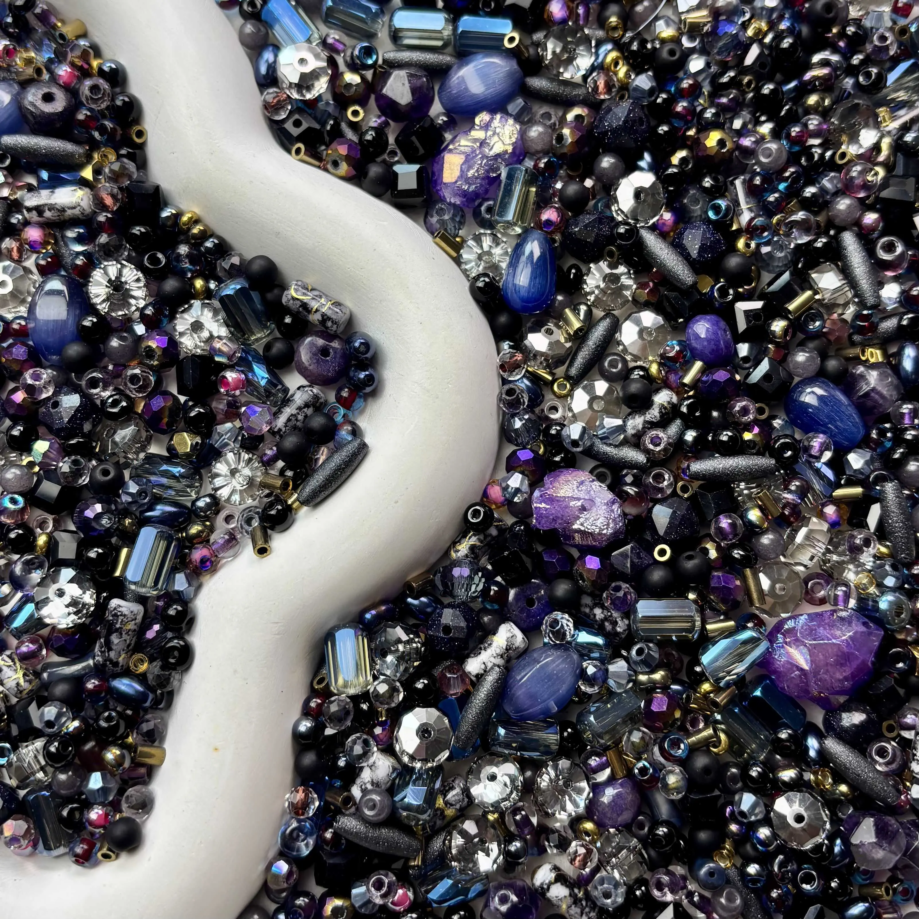 DIY Beaded Jewelry Craft Kit with Round Beads for Live Crafting Projects