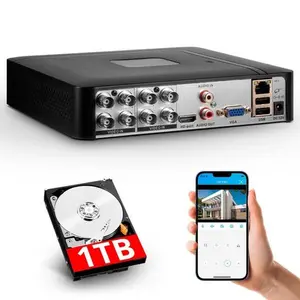 4/8 Channel H.265 1080P DVR Video Recorder for Security Camera System 500GB /1TB