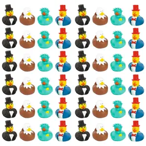 2" Bulk 48 Pc. Vinyl Patriotic Icon Founding Fathers Rubber Ducks