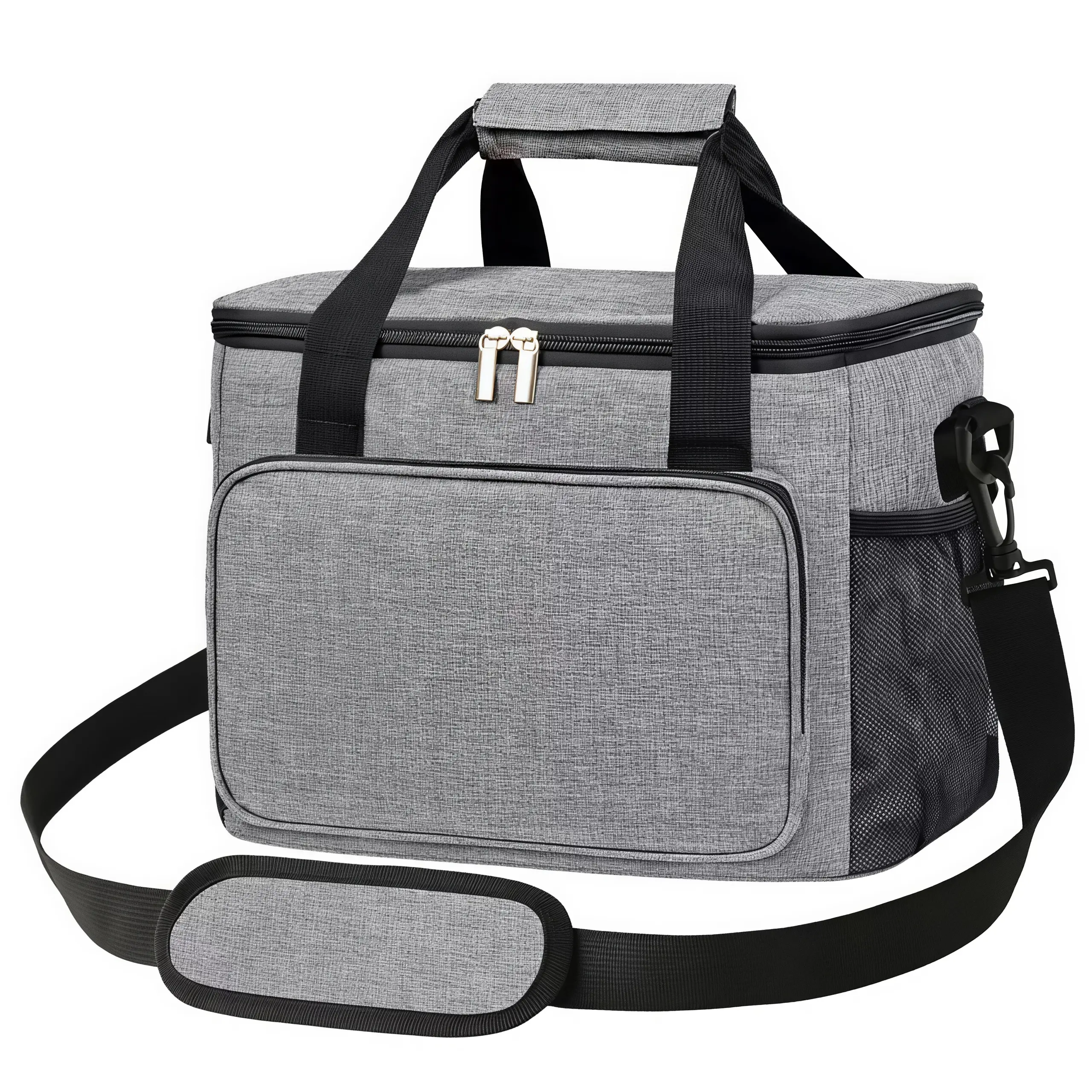 LMMAKE 1PC 15L Insulated Cooler Bag for 24 Can Reusable Thermal Organizer with Adjustable Shoulder Strap Waterproof Leakproof for Office Picnic Hiking Beach