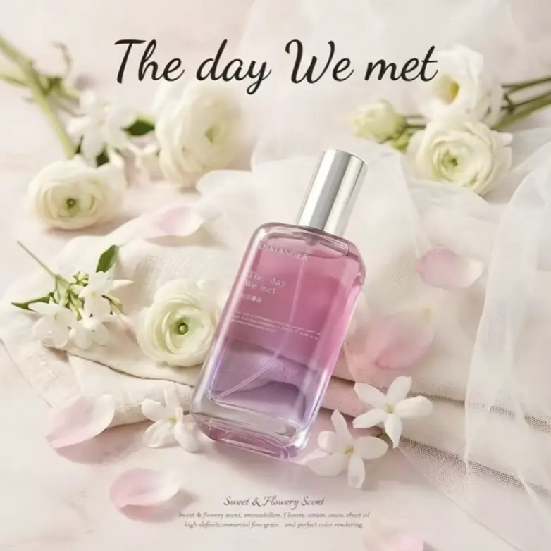 DIXIANGER Peach Perfume 50ml, Fruity Light Fragrance for Women & Girls, Long Lasting Niche Daily Scent, Portable Student Perfume Suitable for School Office