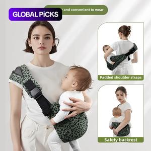 Adjustable Baby Carrier Strap, Upgraded Toddler Harness, Ergonomic Design, Comfortable Infant Wrap, Travel Friendly, 10-45 Lbs, Leopard Print