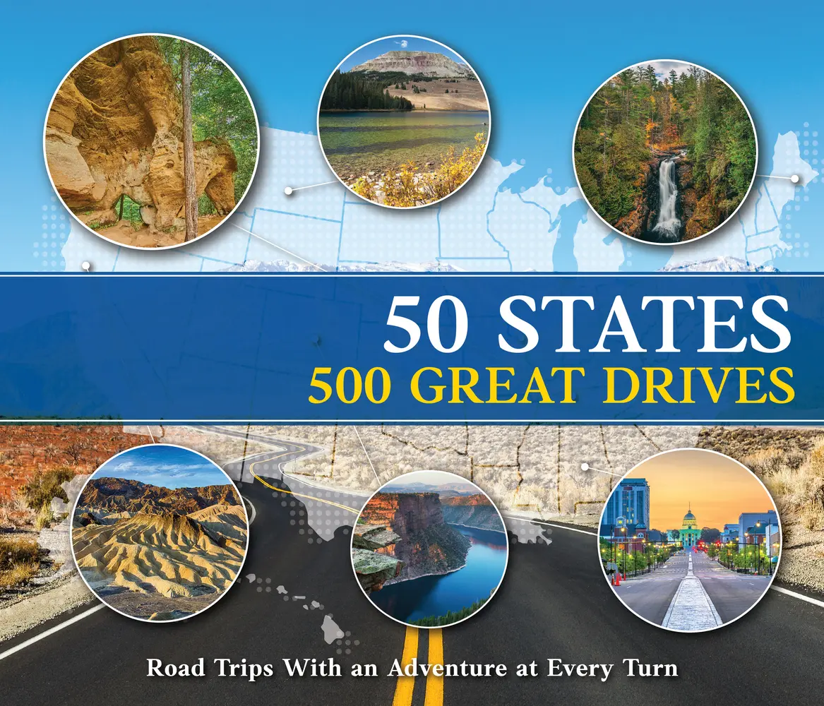 USED Book - 50 States 500 Great Drives: Road Trips with an Adventure at Every Turn by Publications International Ltd (Hardcover) - english