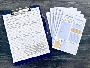 1 Full Year Weekly + Daily Planner Refill + Clipboard + Pen Gift Set