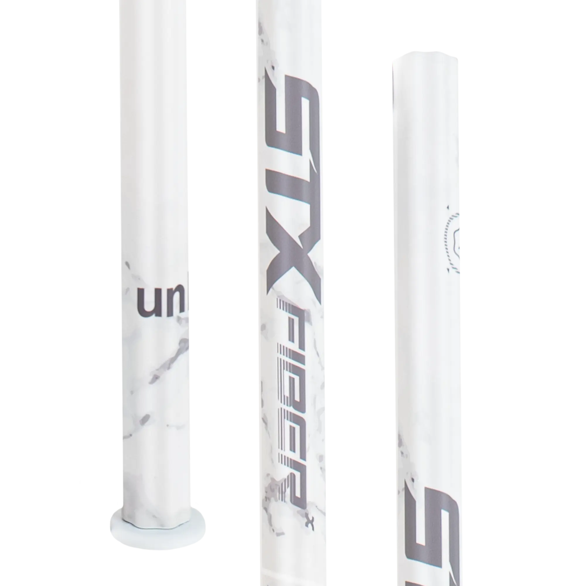 Lacrosse Shaft - Fiber X Marble Limited Edition Carbon Fiber Design for Unisex Players, Finger Optimized for Control, Variable Flex, Attack Shafts, Accurate Passes, Marble Pattern