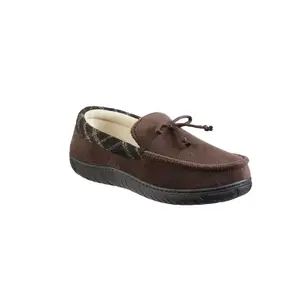 totes Men's Moccasins - Brown - House Shoes for Men - Low Moccasins Slippers For Men With Memory Foam Cradles Feet in Comfort