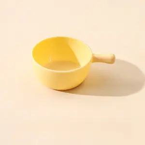 Japanese Mini Seasoning Dish, Creative Handle Plastic Small Bowl, Home Use Sauce Dish, Hot Pot Salad Condiment Holder, Tableware