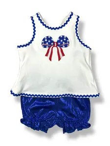 American Flag Sparkle Bloomer Set