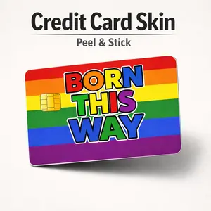 Funny GAY-Credit Card Skin Sticker, Ultra-thin Waterproof Scratch Resistant Card Art Stickers