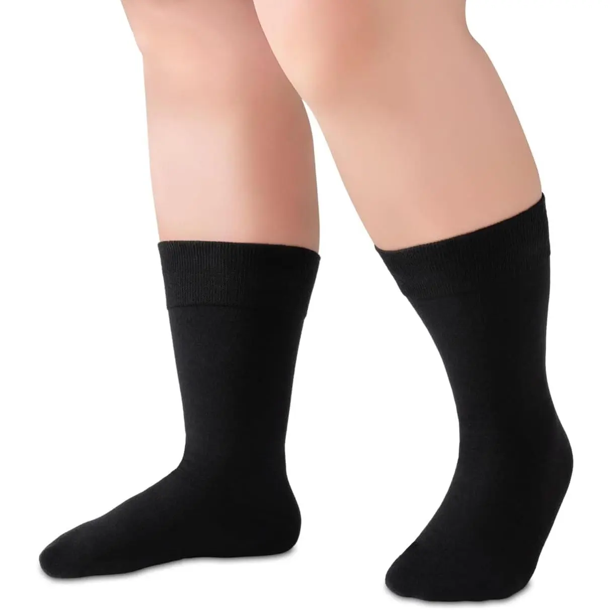 LIXIA Extra Wide Merino Wool Socks for Swollen Feet,Men's Women's Super Stretchy Loose No Compression for Circulation