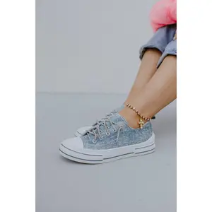 Very G Light Blue Aman Denim Sneakers