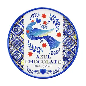 AZUL CHOCOLATE Blue Heart Shaped Chocolate Gift Box 50g - Natural Butterfly Pea Flower Extract, Vegan, Perfect Gift for Her, Anniversary, Valentine's Day