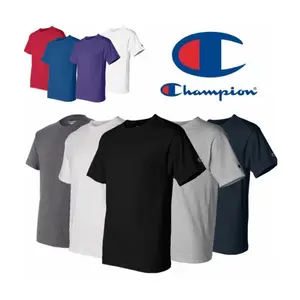 Champion Men’s T-shirt T425 Plain Crewneck Short Sleeves T-Shirt Menswear Top Cotton Tshirt Shortsleeve Round Neck Casual