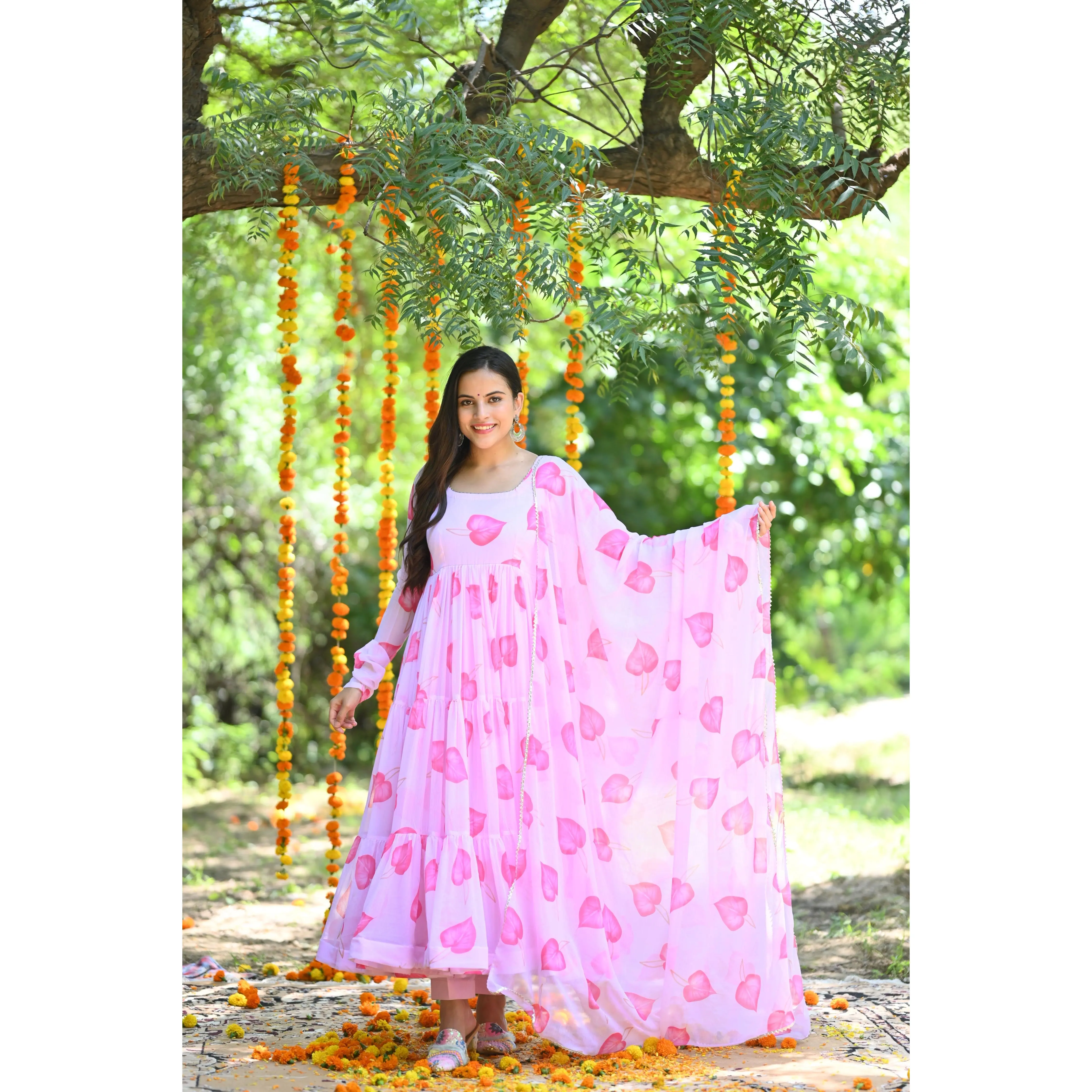 Pink Pankhudi Anarkali