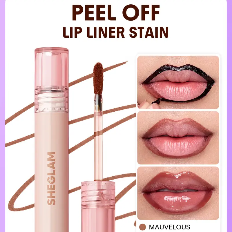 【FREE SHIPPING】SHEGLAM Fall In Line Peel Off Lip Liner Stain Long Lasting Lipstick Waterproof Nourishing Precision Brush