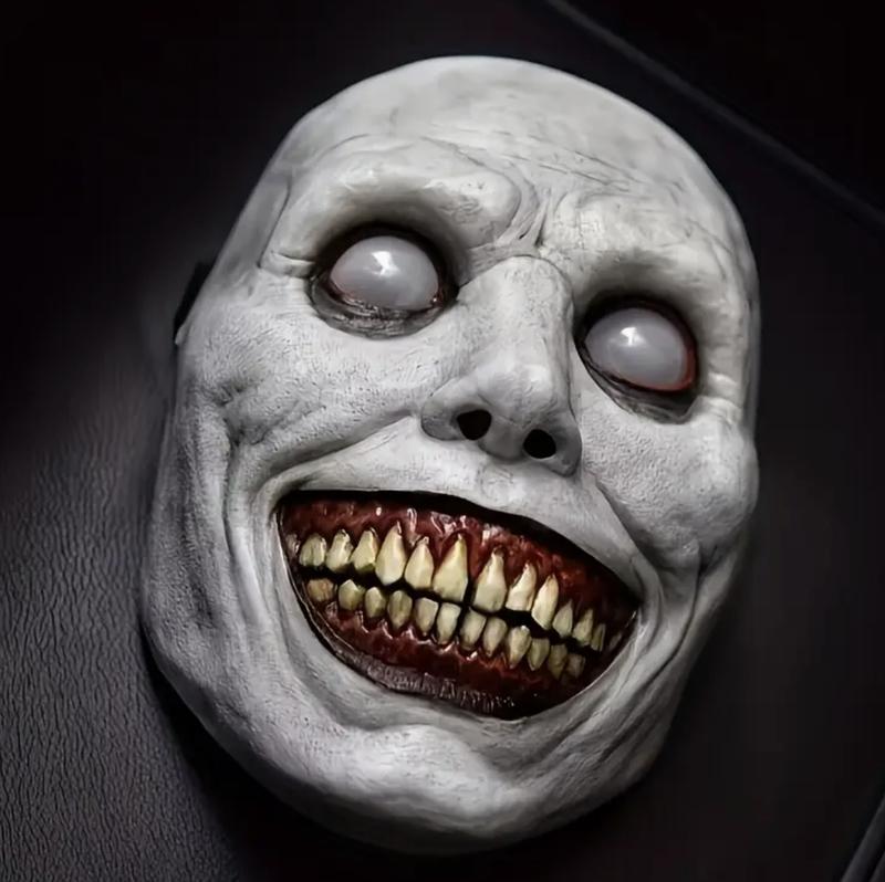 Scary Zombie Creepy Mask – Undead Horror Halloween Costume Mask for Adults | Terrifying White-Eyed Zombie Face