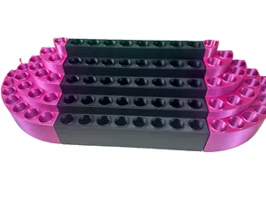 78 Slot Tiered Pen Holder – 22mm Slots w/ Stabilizing Base Holes | 3-Piece Modular Desk Organizer dorm organization