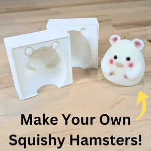 Squishy Hamster Mold - Make Your Own Taba Squishies With This 2-Part Mold
