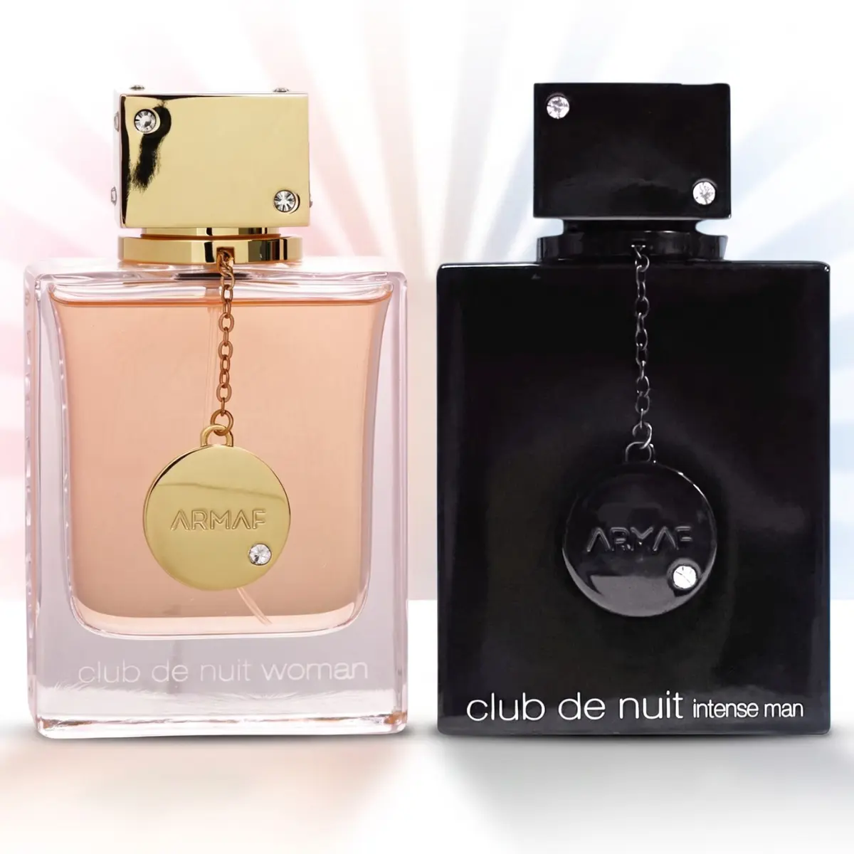 Armaf Couple Fragrance Gift Set for Him & Her, Long-Lasting Club de Nuit Intense Man Eau de Toilette 3.6 oz & Club de Nuit Woman Eau de Parfum 3.6 oz with Fresh Rose & Musk Scents, Husband and Wife Gifts, Fragrance Eau De Toilette, Unisex Fragrance