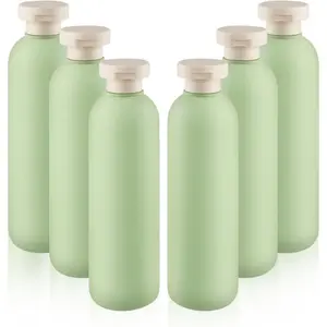 8.6 Oz Shampoo Squeeze Bottles 6-piece Set Subpackage Flip Wash Bottle (Green) Beauty & Personal Care Plastic