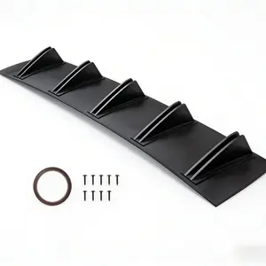 For Nissan Sentra Matte Black Rear Lip Bumper Diffuser Shark Fin Spoiler Wing For Nissan Sentra Matte Black Rear Lip Bumper Diffuser Shark Fin Spoiler Wing