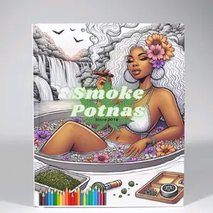 Smoke Potnas Paperback Adult Coloring Book - Coloring Pages and Games for Relaxation Drawing